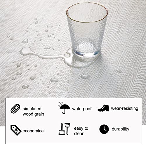 Oxdigi Peel and Stick Vinyl Flooring Roll 23"x393" Waterproof Wood Plank U1250