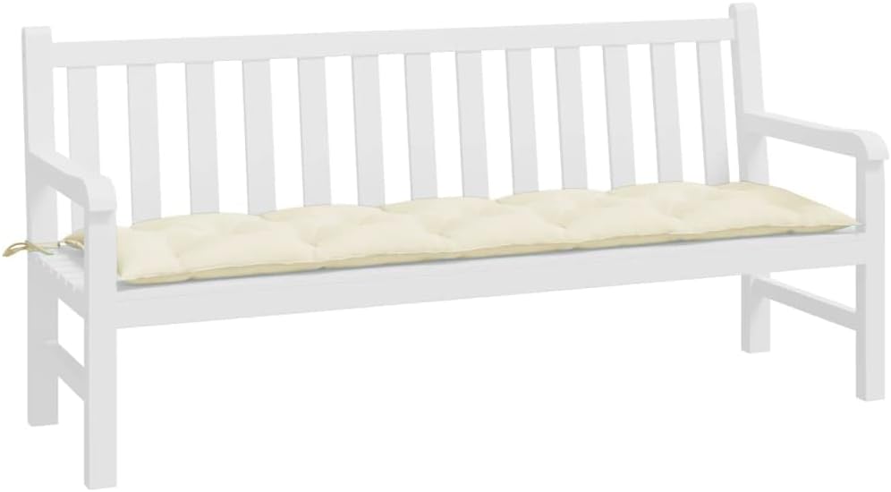 vidaXL Bench Cushion Outdoor Water Repellent Patio Furniture Cream White J615903
