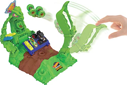 Hot Wheels Monster Trucks Gunkster Glow-in-The-Dark 1:64 Scale Playset I532010