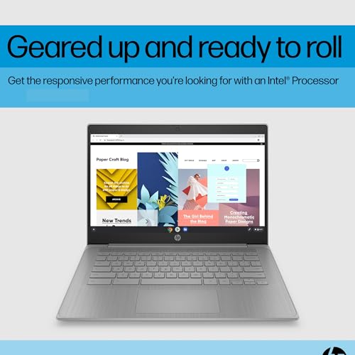 HP Chromebook 14 Laptop, 14" HD, 4GB RAM, 64GB SSD, Chrome OS, Grey A241646