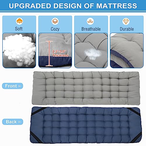 DoCred Folding Camping Cot with Mattress, 2 Pack, Heavy Duty for Adults, Portable with Carry Bag C814529