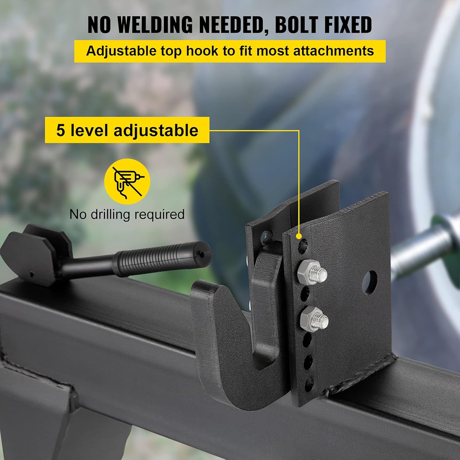 VEVOR 3-Point Quick Hitch, 3000 LBS Lifting Capacity, Category 1 & 2 Tractor Attachment U6583