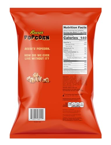 Reese's Popcorn, 5.25oz Bag, Peanut Butter & Chocolate Drizzled X978