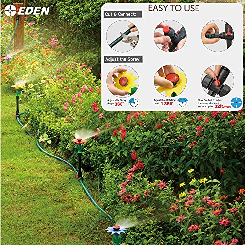 Eden 98063 Multi-Adjustable Above Ground Garden Sprinkler System A9293