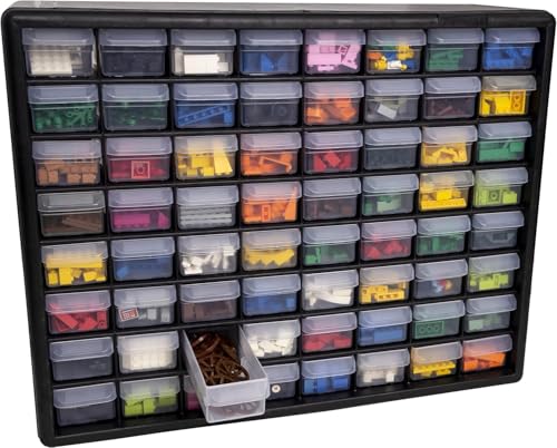 Akro-Mils 24-Drawer Plastic Storage Cabinet, Black I624065