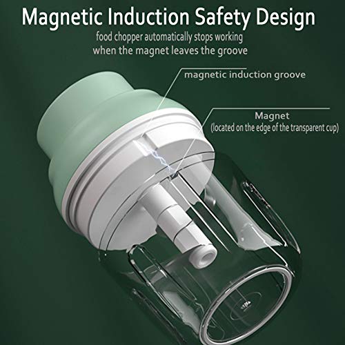 Electric Mini Food Chopper 250ML USB Charging Portable Garlic Chopper White C918713
