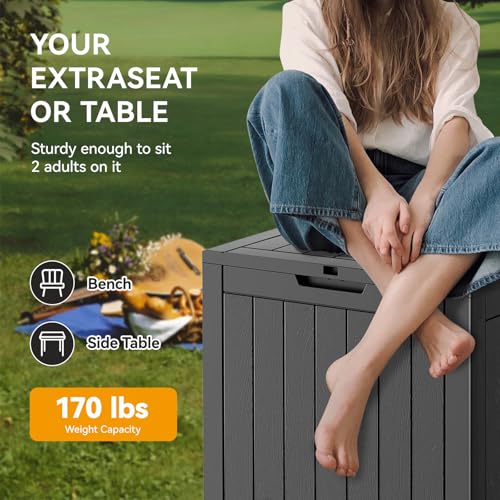 NUNU LAB 31 Gallon Outdoor Storage Box Waterproof Lockable Lid I8083