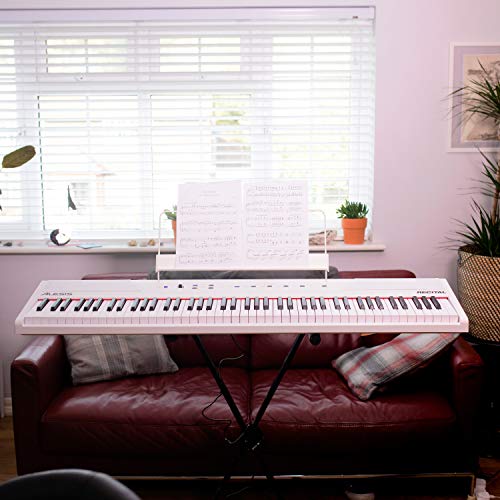 Alesis Recital 88 Key Digital Piano Keyboard with Semi Weighted Keys Q3138