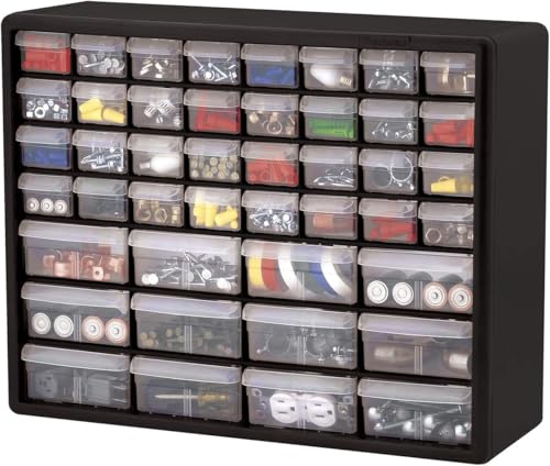 Akro-Mils 24-Drawer Plastic Storage Cabinet, Black I624065
