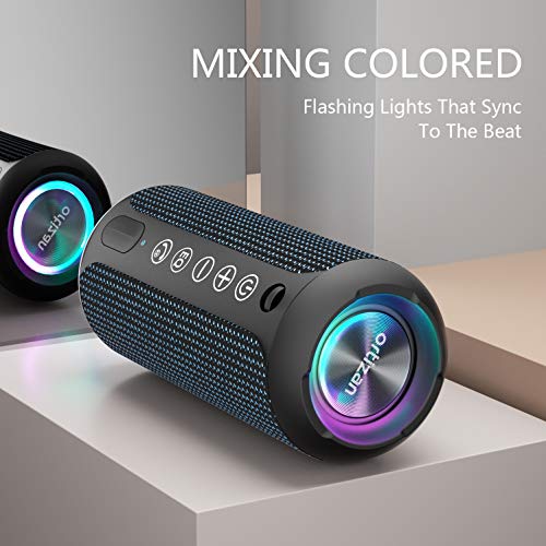 Ortizan Portable Bluetooth Speaker IPX7 Waterproof 24W Loud Sound, Black J77282