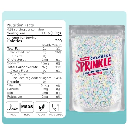Christmas Sprinkles Bulk 1 lb - Red White Green Round Baking Toppings O347849