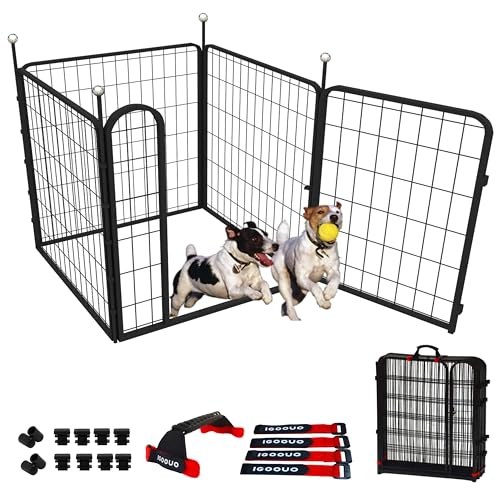 Dog Playpen Outdoor 36" High Heavy Duty for Medium/Large Dogs with Stakes V166