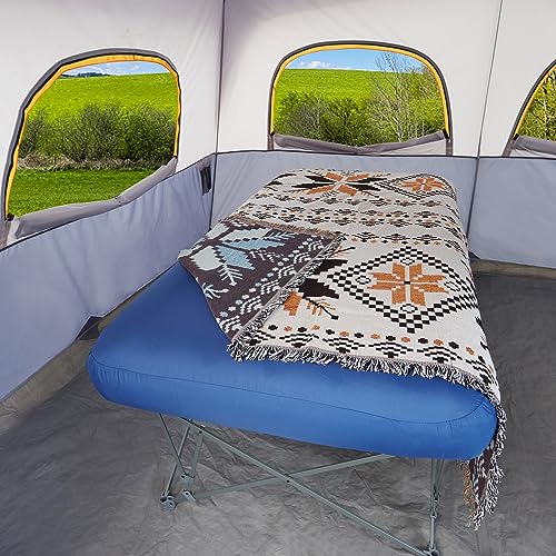 KAMPKEEPER Folding Camping Cot with Inflatable Air Mattress and Carry Bag M949