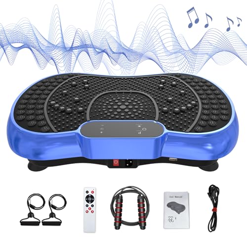 Vibration Plate Exercise Machine with Bluetooth Speaker, 450 lbs Capacity O459