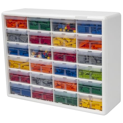 Akro-Mils 24-Drawer Plastic Storage Cabinet, Black I624065