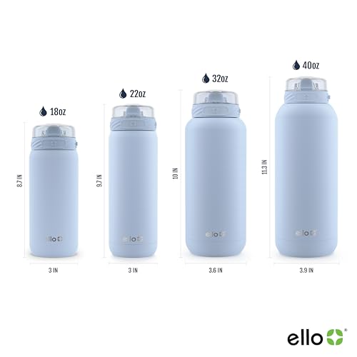 Ello Cooper 32oz Stainless Steel Water Bottle with Straw and Handle Q4598