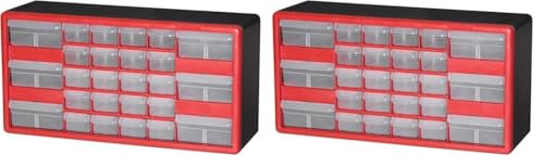 Akro-Mils 24-Drawer Plastic Storage Cabinet, Black I624065