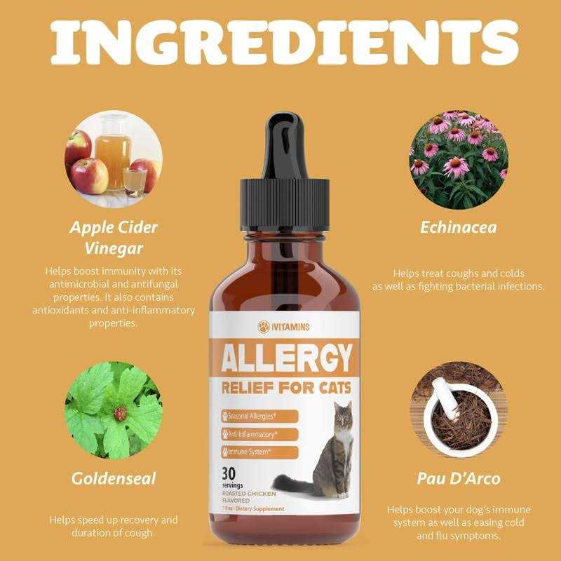 iVitamins Allergy Relief for Cats Natural Support for Allergy & Itch Relief G536634