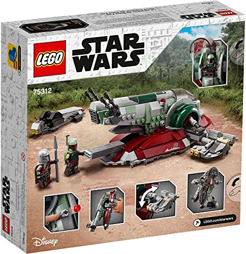 LEGO Star Wars Boba Fett Starship 75312 Building Toy with 2 Minifigures G333907