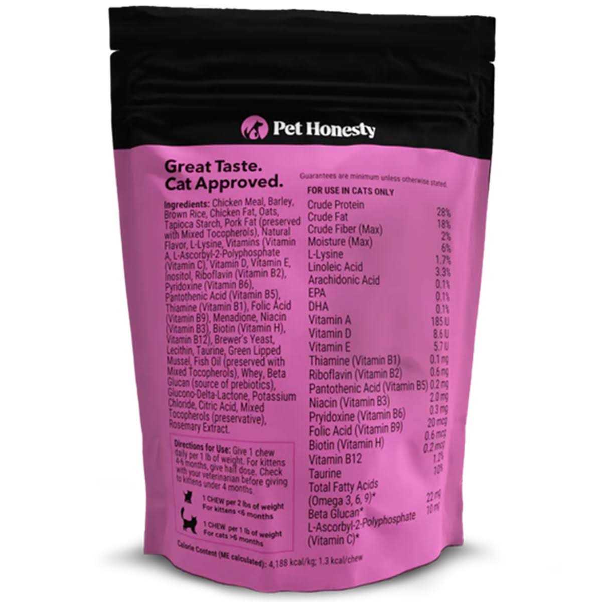 Pet Honesty Multivitamin Dual Texture Chews for Cats Y648