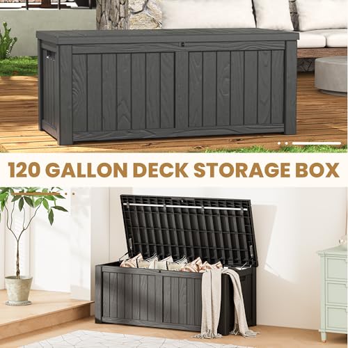 NUNU LAB 31 Gallon Outdoor Storage Box Waterproof Lockable Lid I8083