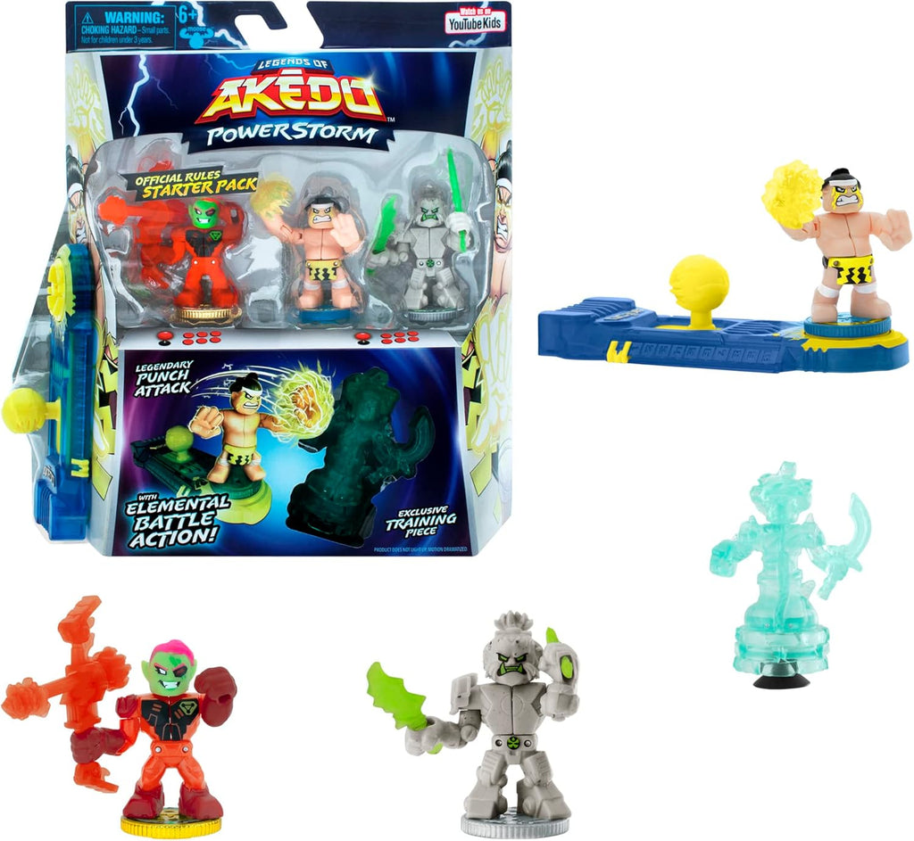 Akedo Legends of Akedo Power Storm Official Rules Starter Pack with Legendary Punch Attack and Exclusive Joystick