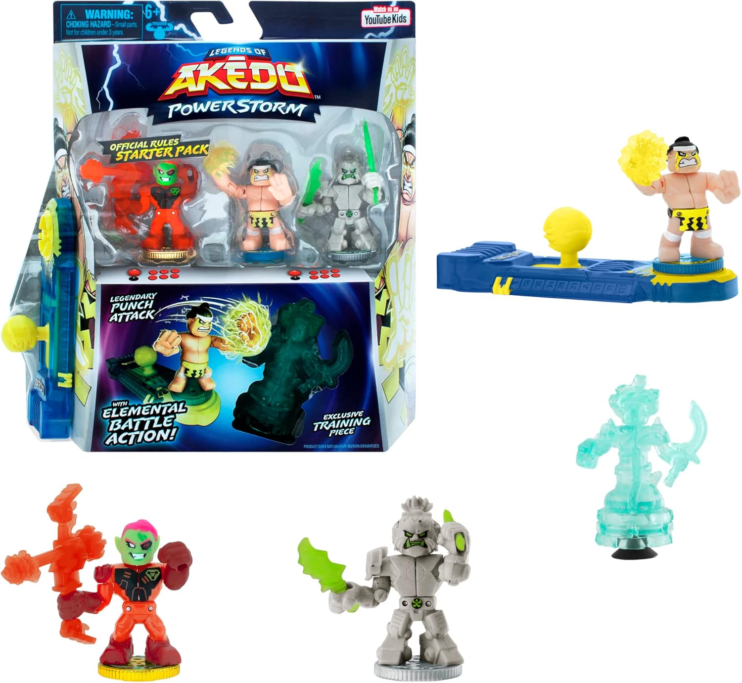 Akedo Legends of Akedo Power Storm Official Rules Starter Pack with Legendary Punch Attack and Exclusive Joystick