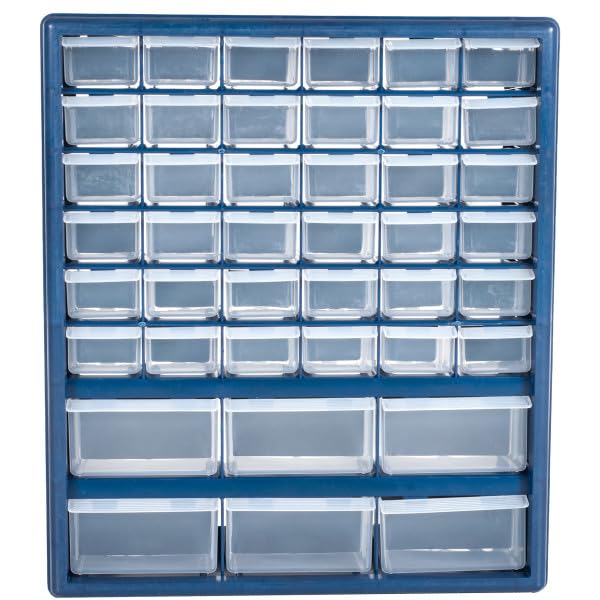 Stalwart Plastic Storage Drawers 42 Compartment Organizer for Hardware, Crafts, Tools S556