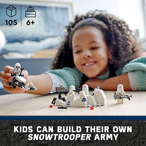 LEGO Star Wars Snowtrooper Battle Pack 75320 Building Toy with 4 Figures and Speeder Bike Y7649