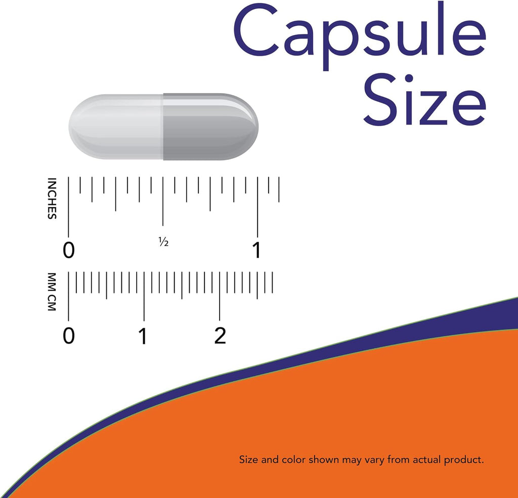 NOW Supplements Taurine 1,000 mg Double Strength, 100 Veg Capsules J855468