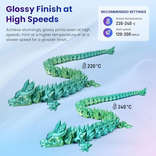 FLASHFORGE Silk PLA 3D Printer Filament 1.75mm 1KG, Multicolored Gradient V83097