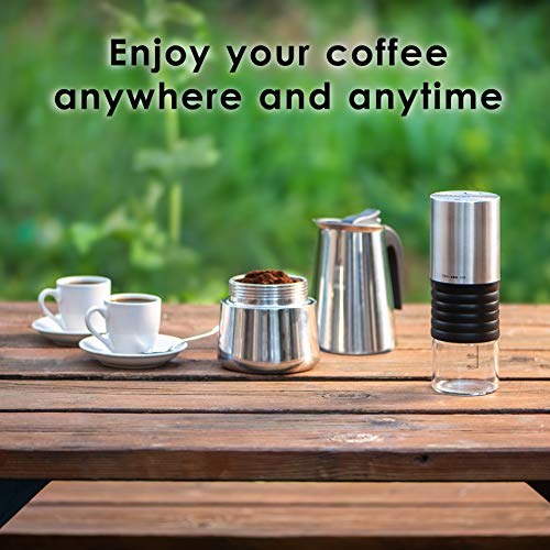 Mixpresso 6 Cup Greca Stovetop Espresso Maker, Stainless Steel Moka Pot, Black K256