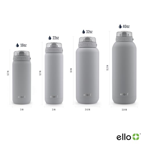 Ello Cooper 32oz Stainless Steel Water Bottle with Straw and Handle Q4598