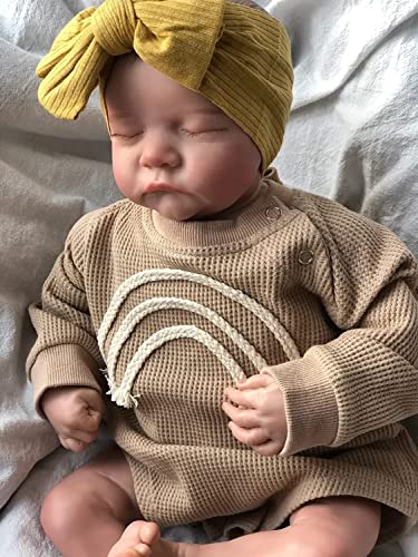 Realistic 18 Inch Reborn Baby Doll Levi Handmade Silicone Vinyl Sleeping Girl T958729