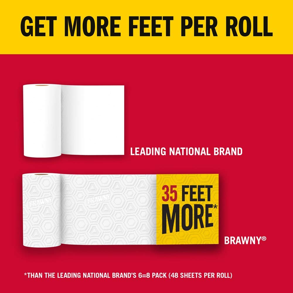 Brawny Paper Towels, 6 Large Rolls, Full Sheet R62853