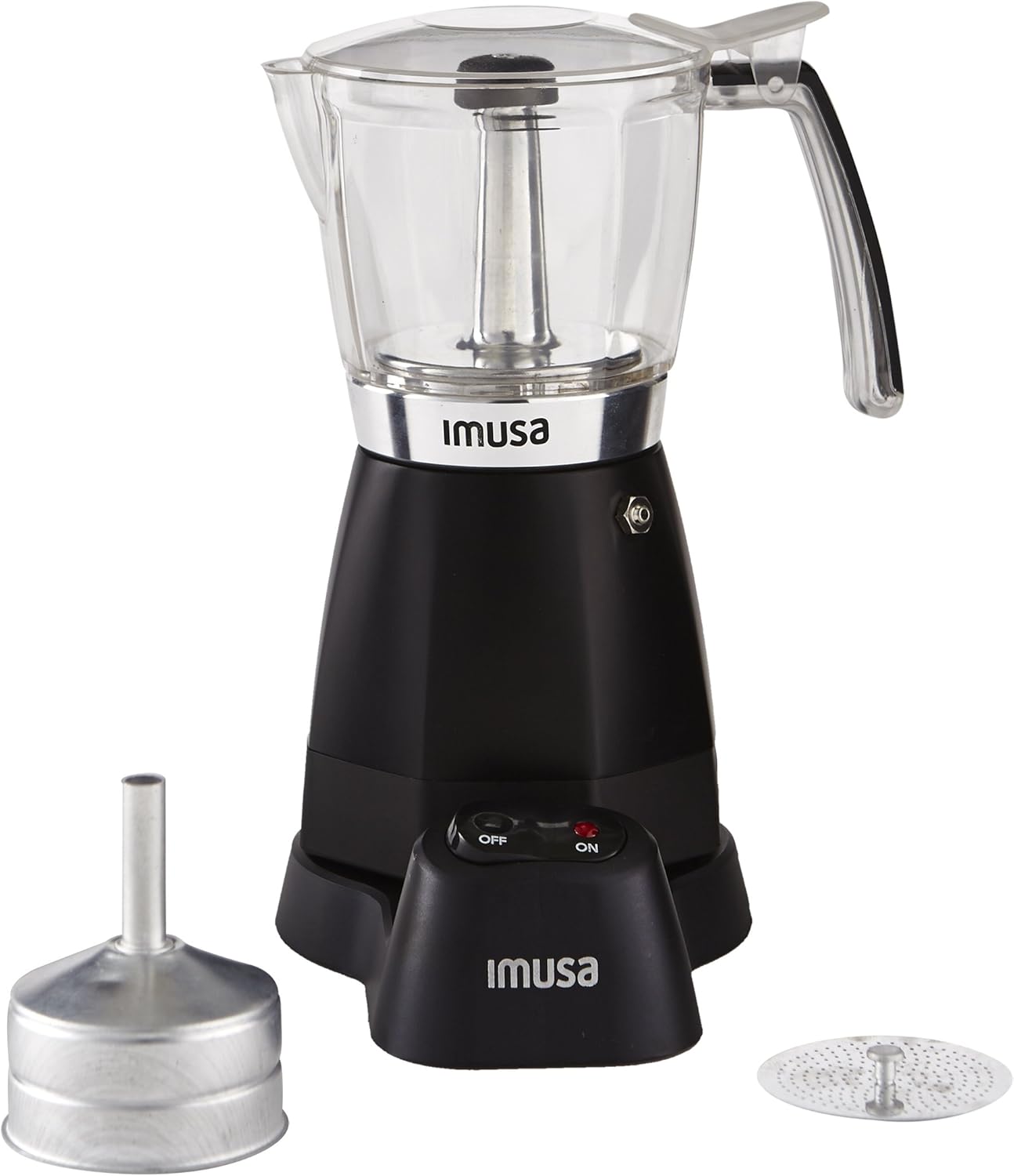 Imusa Black Espresso Maker, 3-6-Cup J2071