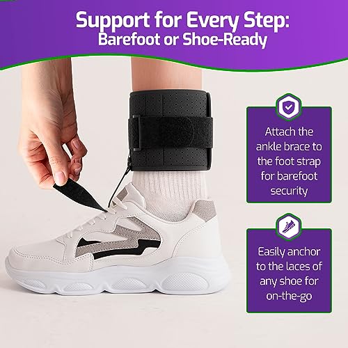 MARS WELLNESS Drop Foot Brace AFO Splint, Adjustable, Small/Medium B1968
