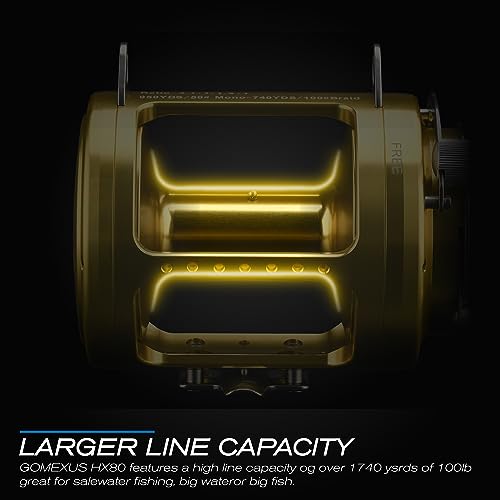 GOMEXUS Trolling Reel Conventional Saltwater Deep Sea Fishing Reel C833