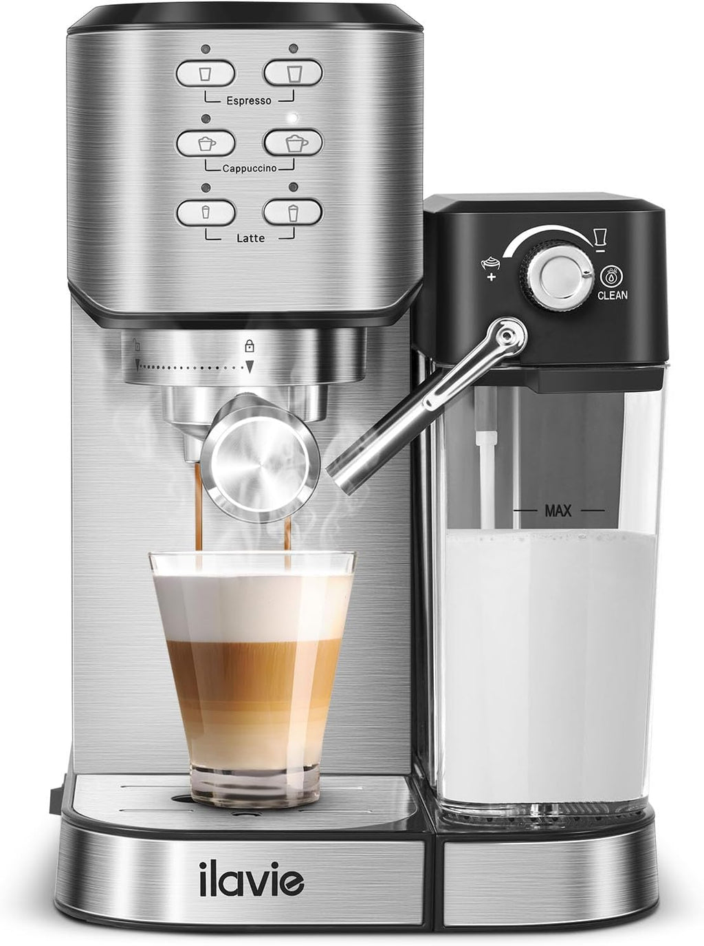 Espresso Machine 20 Bar, 6 in 1 Espresso Coffee Machine Built In Milk Frother for Espresso, Cappuccino and latte with 1000ML Water Tank, 1350W