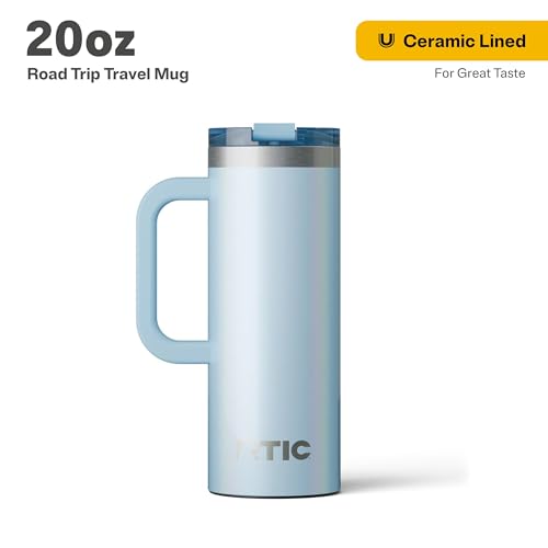 RTIC 20oz Road Trip Travel Mug with Lid and Handle, Insulated Stainless Steel P393441