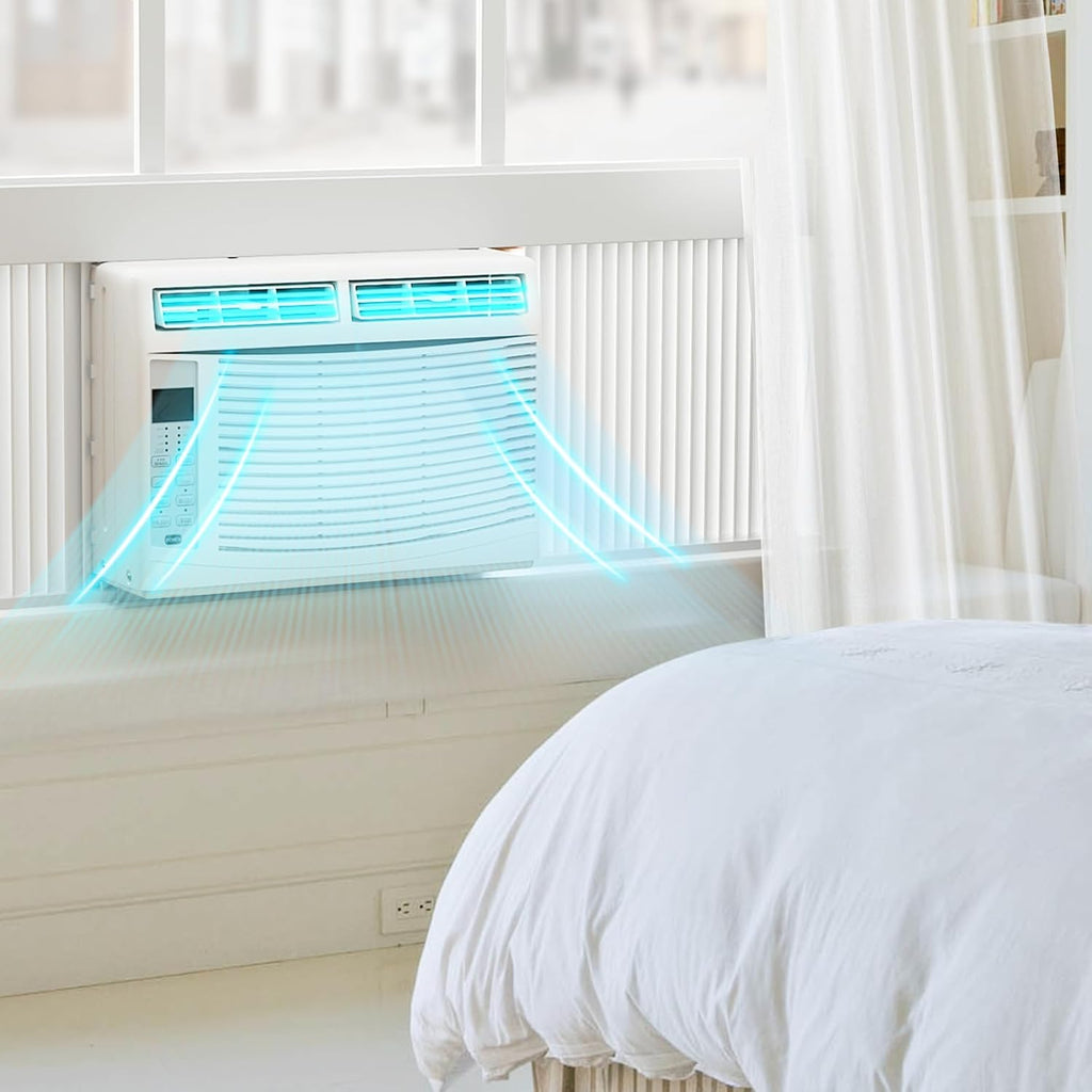 6000 BTU Smart Window AC with Remote Control for Rooms up to 250 sq.ft. R68819