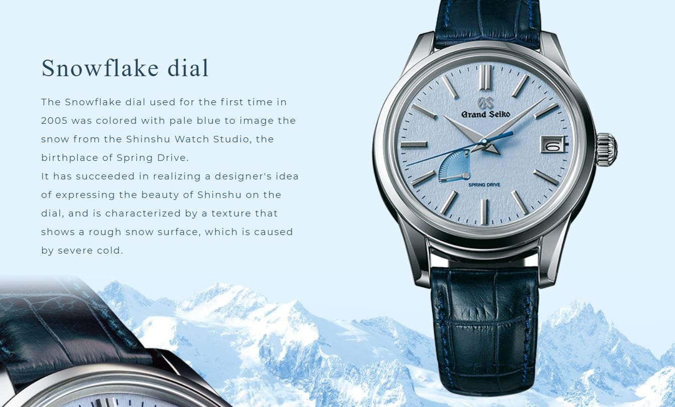 Grand Seiko SBGA407 Men's Watch Blue Snowflake Dial T4287