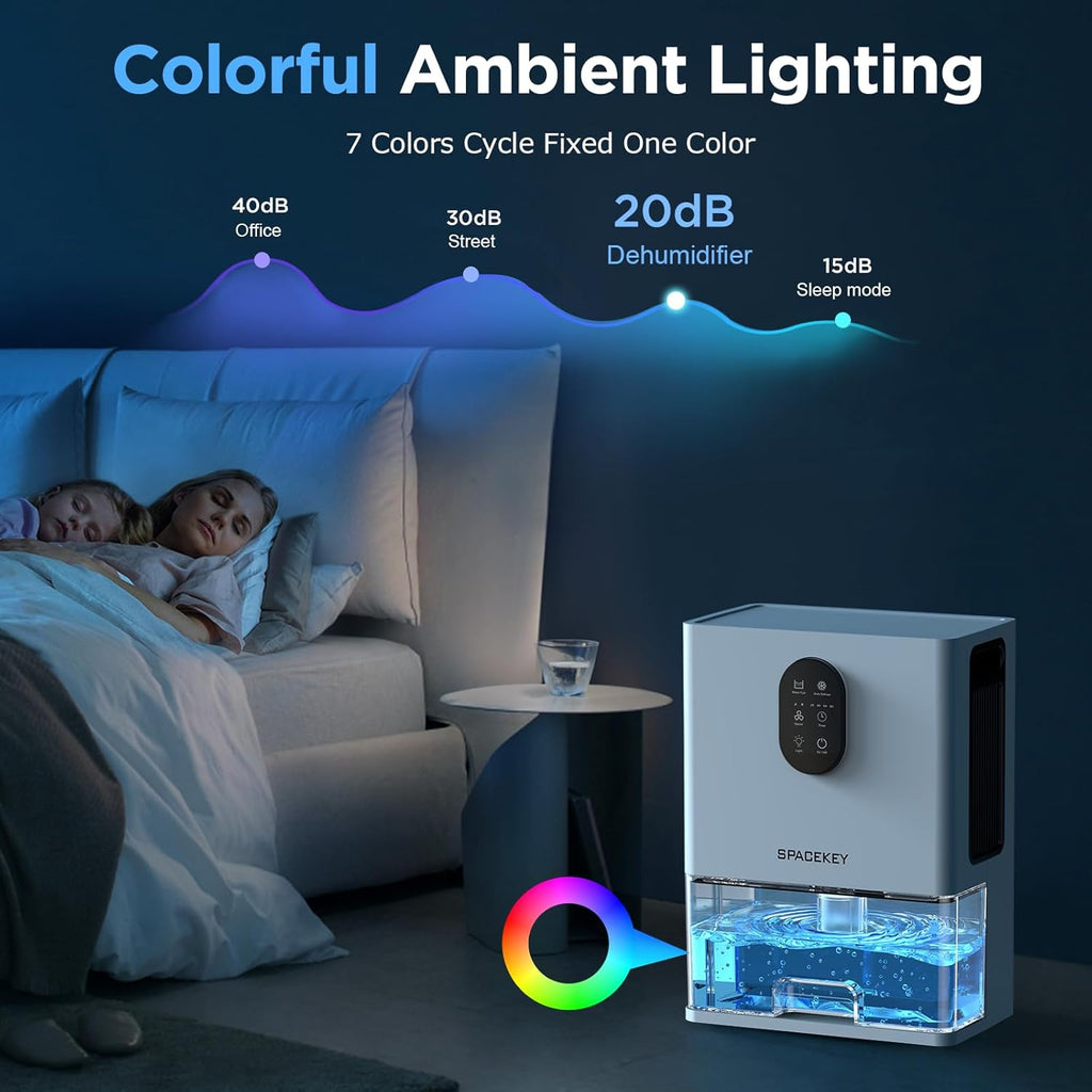 Dehumidifier for Home, 106 OZ, 850 Sq.ft, Quiet with LED Light M247411