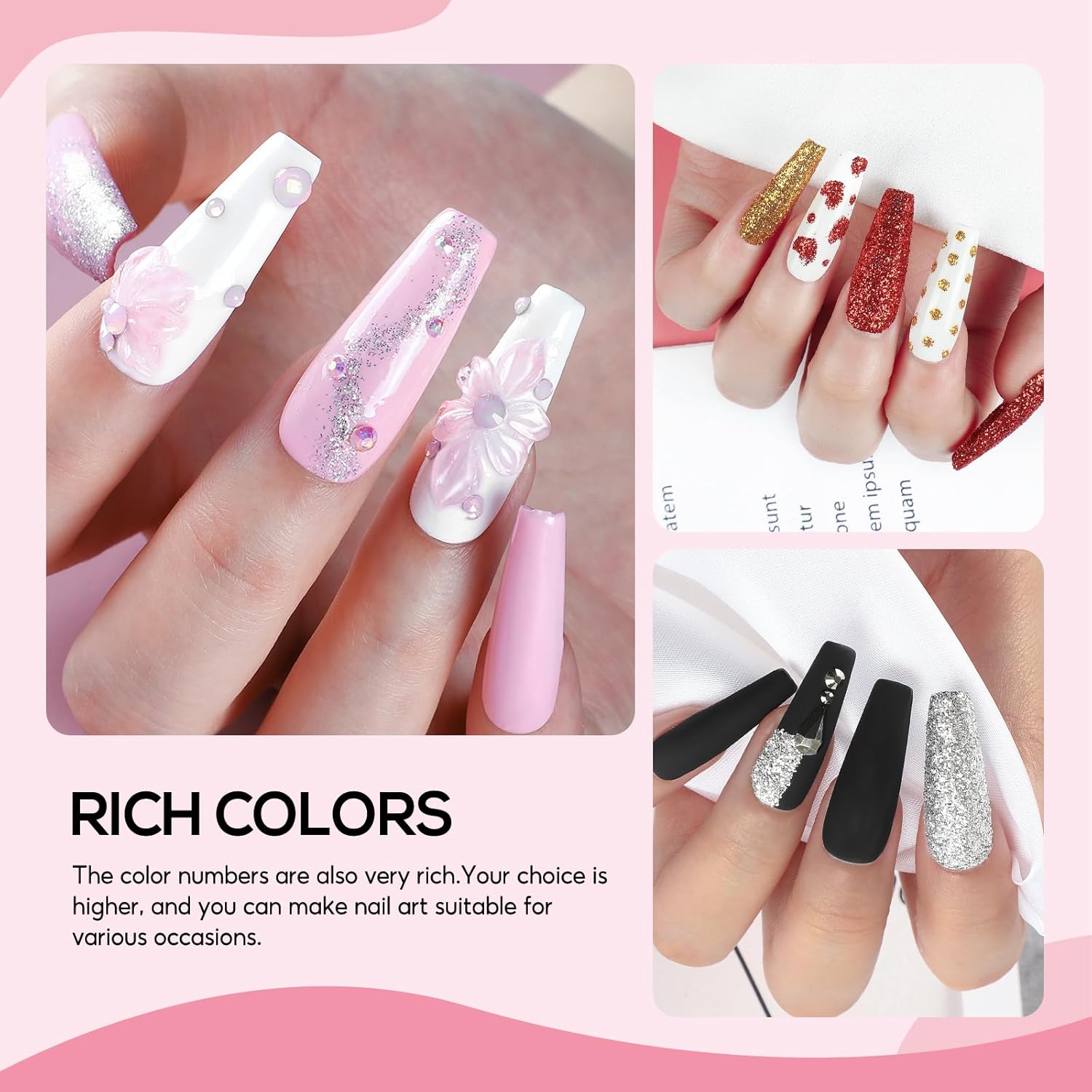 Acrylic Nail Kit with Drill and UV Light for Beginners G62524
