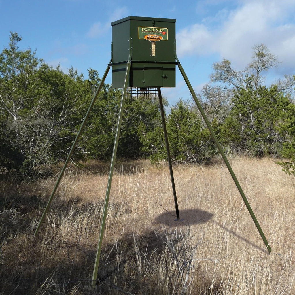 Texas Hunter Deer Feeder TF300L8 300 lb Capacity with 8-Foot Legs W7624