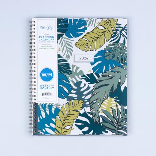 Blue Sky 2024 Weekly and Monthly Planner, 8.5" x 11", Wirebound I56746