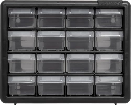 Akro-Mils 24-Drawer Plastic Storage Cabinet, Black I624065