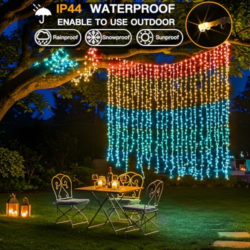 suddus Curtain Lights 300 LED Warm White for Bedroom, Outdoor & Christmas Decor K310