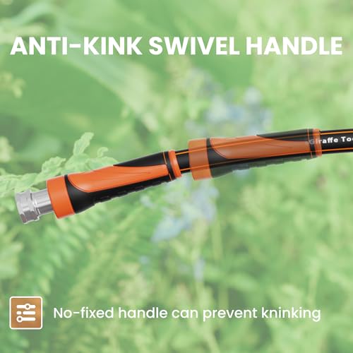 Giraffe Tools Garden Hose 100ft x 5/8", Heavy Duty Flexible Hybrid Hose Q38065