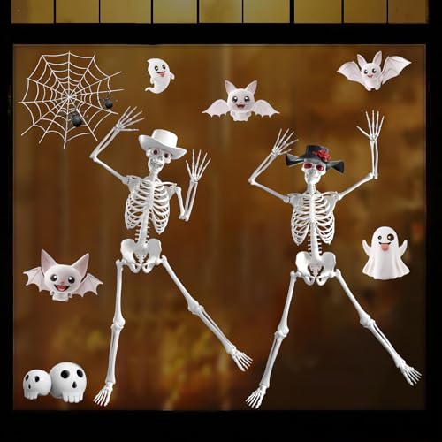 110 PCS Extra Large Snowflake Christmas Window Clings Decals for Glass W71694